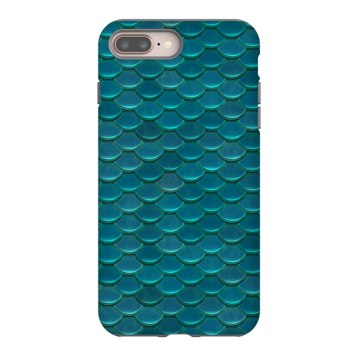 iPhone 7 plus StrongFit Shiny Green Mermaid Scales by Andrea Haase