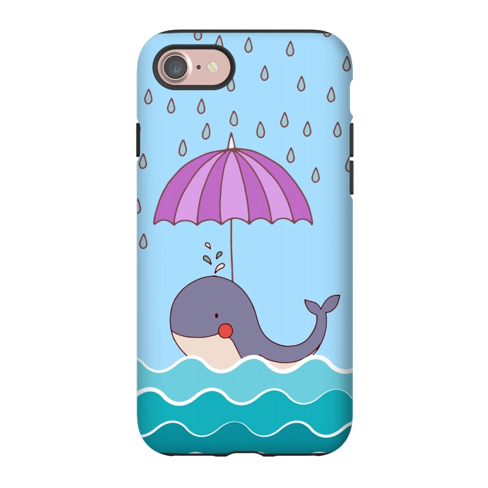 iPhone 7 StrongFit Swimming Whale by Creativeaxle
