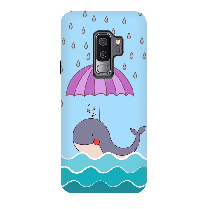 Galaxy S9 plus StrongFit Swimming Whale by Creativeaxle