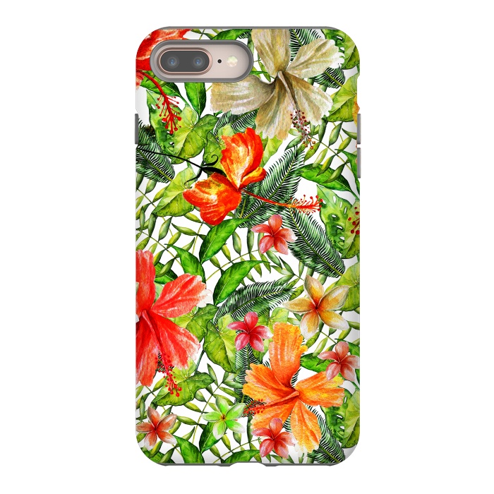 iPhone 7 plus StrongFit Hibiscus Pattern by  Utart