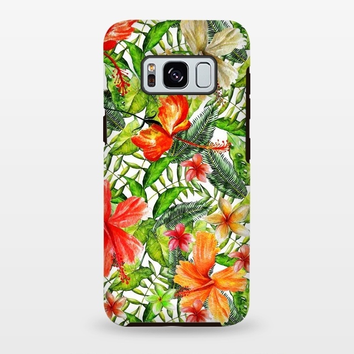 Galaxy S8 plus StrongFit Hibiscus Pattern by  Utart