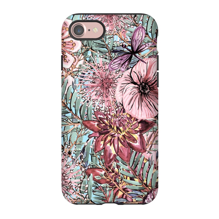 iPhone 7 StrongFit Tropical Vintage Flower Pattern by  Utart