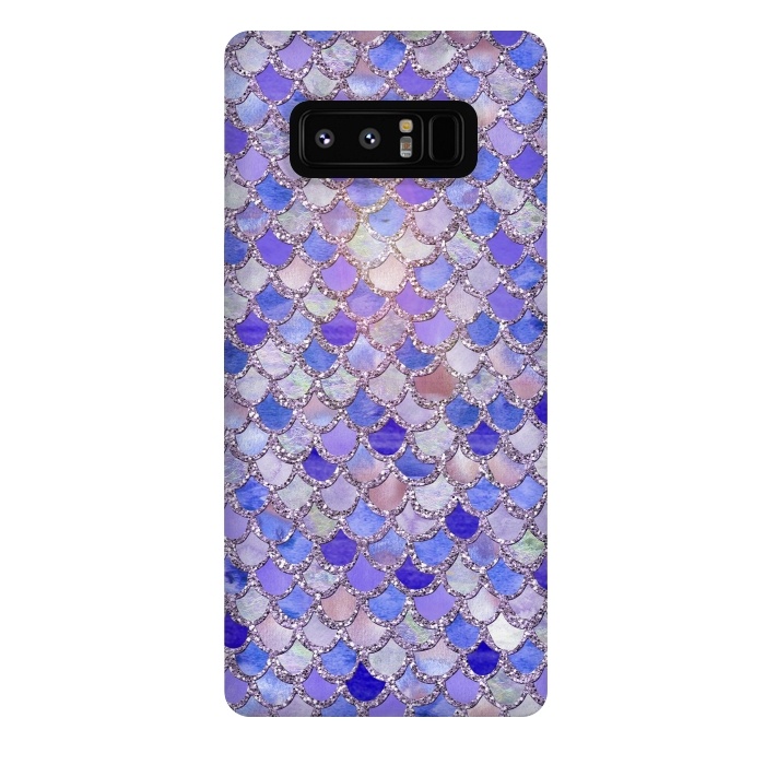 Galaxy Note 8 StrongFit Purple hand drawn mermaid scales by  Utart