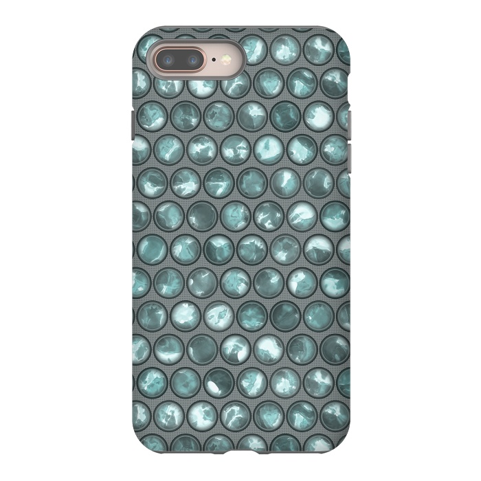 iPhone 7 plus StrongFit Green Glass Bead Pattern by Andrea Haase