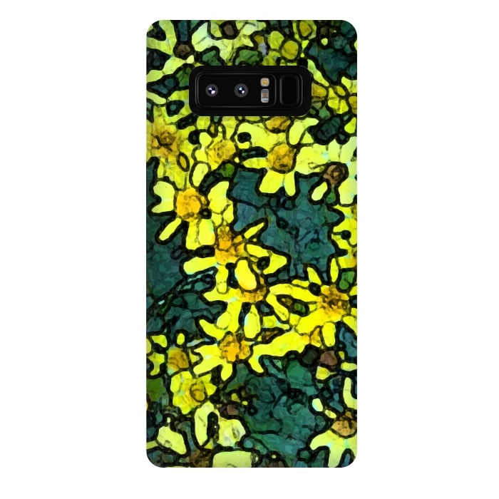 Galaxy Note 8 StrongFit Yellow Daisies by Majoih