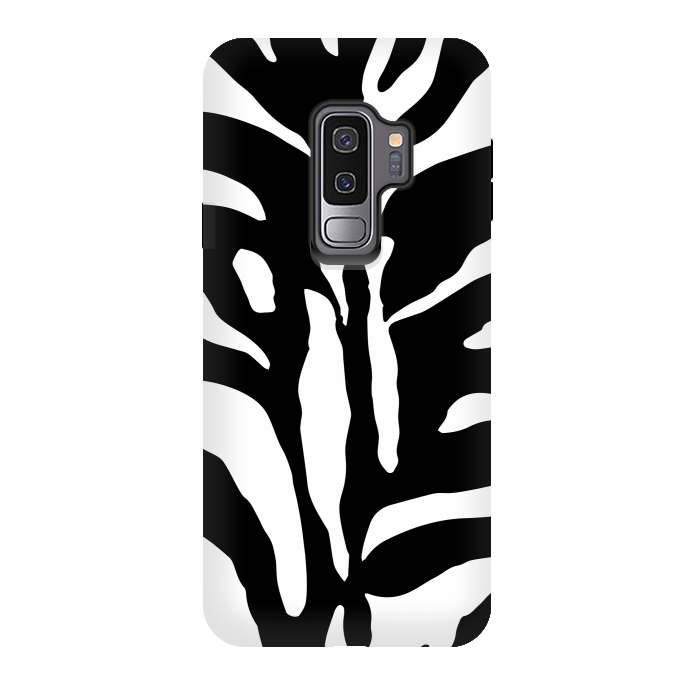 Galaxy S9 plus StrongFit Black And White Zebra Print 2 by Andrea Haase