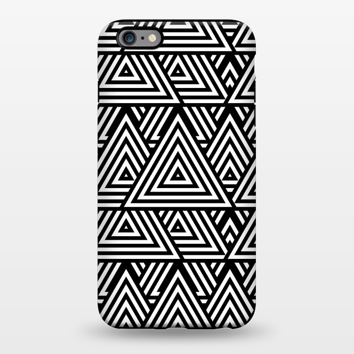 iPhone 6/6s plus StrongFit Black White Triangle Pattern by Andrea Haase