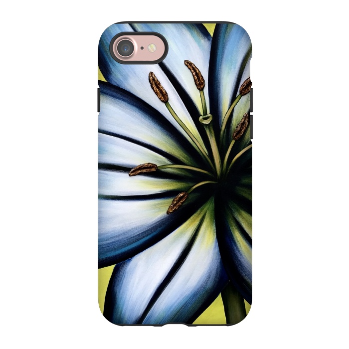 iPhone 7 StrongFit Blue Lily by Denise Cassidy Wood