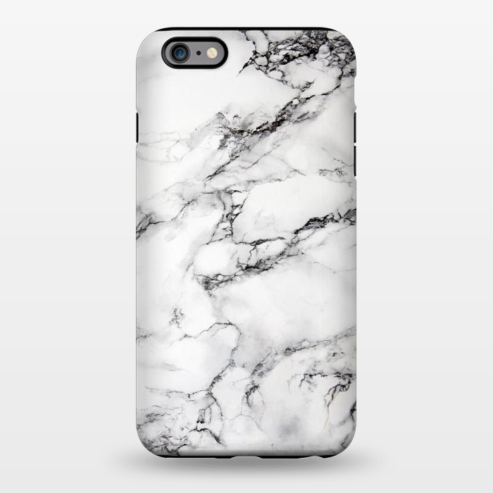iPhone 6/6s plus StrongFit White Marble Stone Print by Dushan Medich