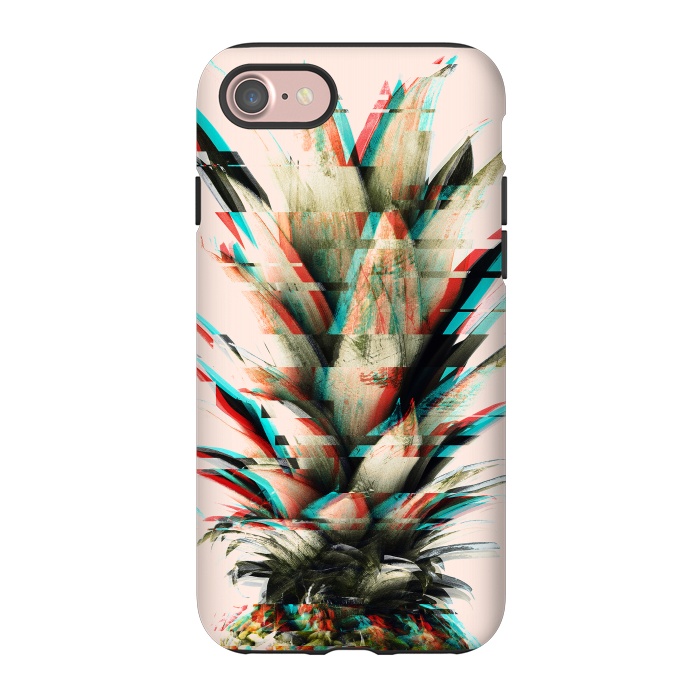 iPhone 7 StrongFit Glitch pineapple by Mmartabc