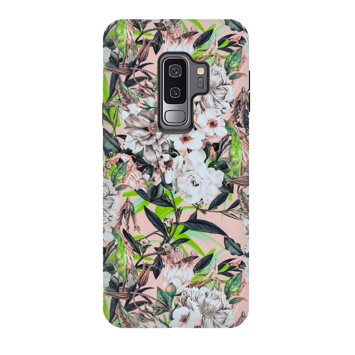 Galaxy S9 plus StrongFit Flowering bouquet pink by Mmartabc