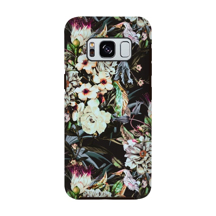 Galaxy S8 StrongFit Dark flowery colorful bouquet by Mmartabc
