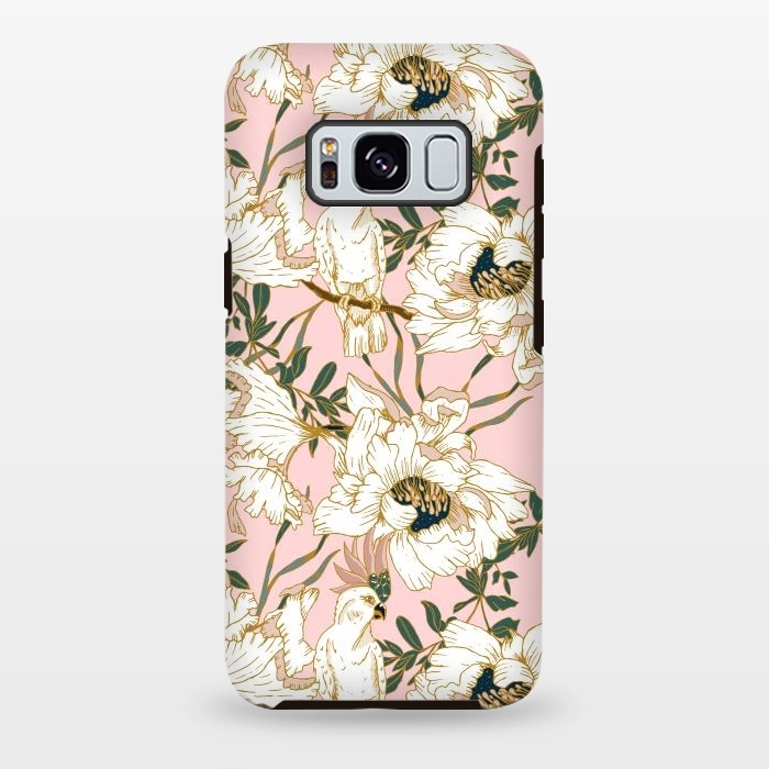 Galaxy S8 plus StrongFit Exotic birds on flowers by Mmartabc