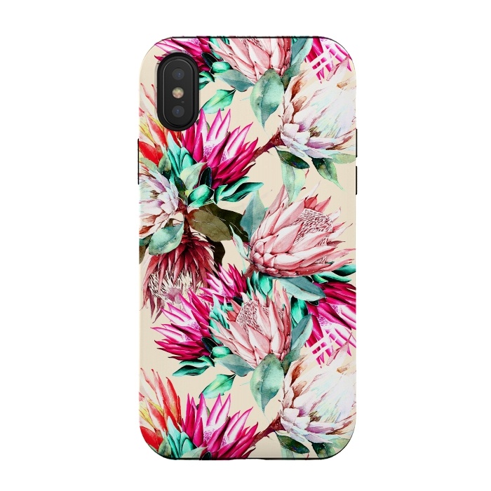 iPhone Xs / X StrongFit King proteas bloom II by Mmartabc