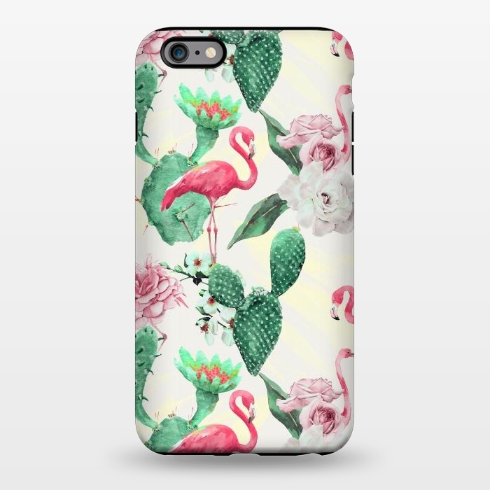 iPhone 6/6s plus StrongFit Flamingos, geometric and flowers by Mmartabc