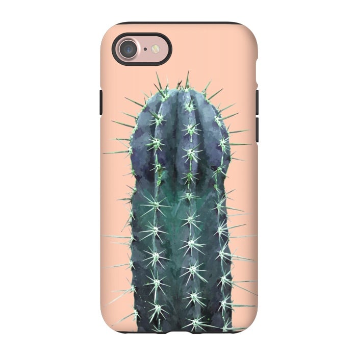 iPhone 7 StrongFit Cactus Illustration Pink Background by Alemi