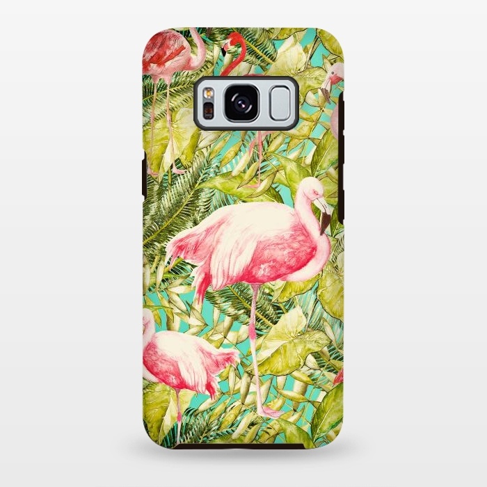 Galaxy S8 plus StrongFit Aloha Tropical Flamingo Jungle by  Utart