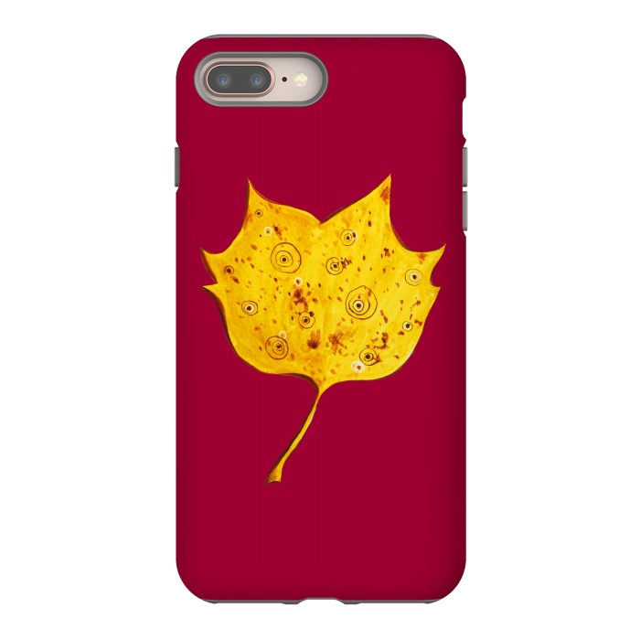 iPhone 7 plus StrongFit Fancy Yellow Autumn Leaf by Boriana Giormova