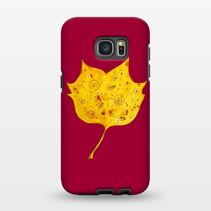 Galaxy S7 EDGE StrongFit Fancy Yellow Autumn Leaf by Boriana Giormova