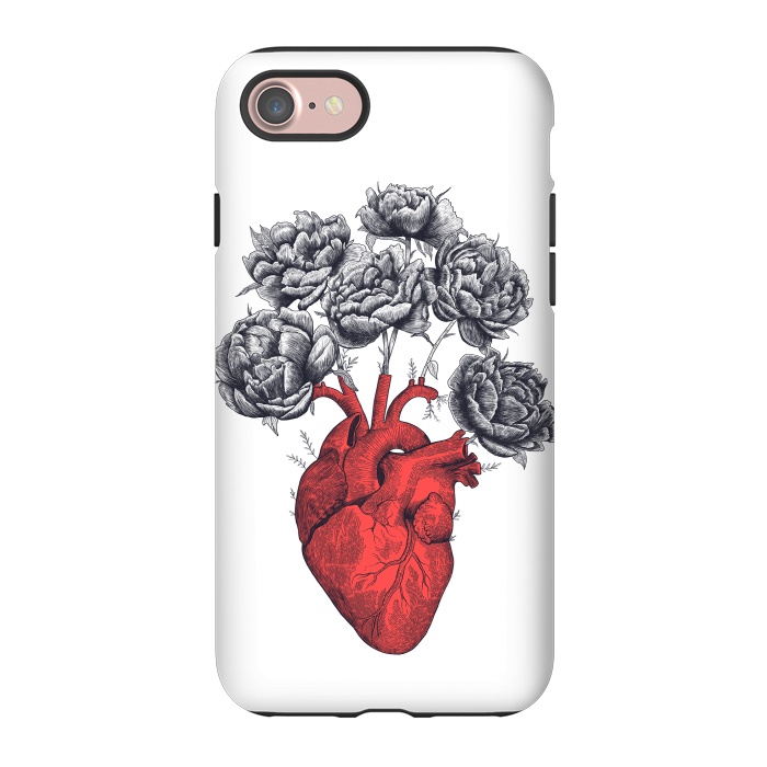 iPhone 7 StrongFit Heart with peonies by kodamorkovkart
