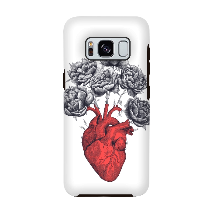 Galaxy S8 StrongFit Heart with peonies by kodamorkovkart