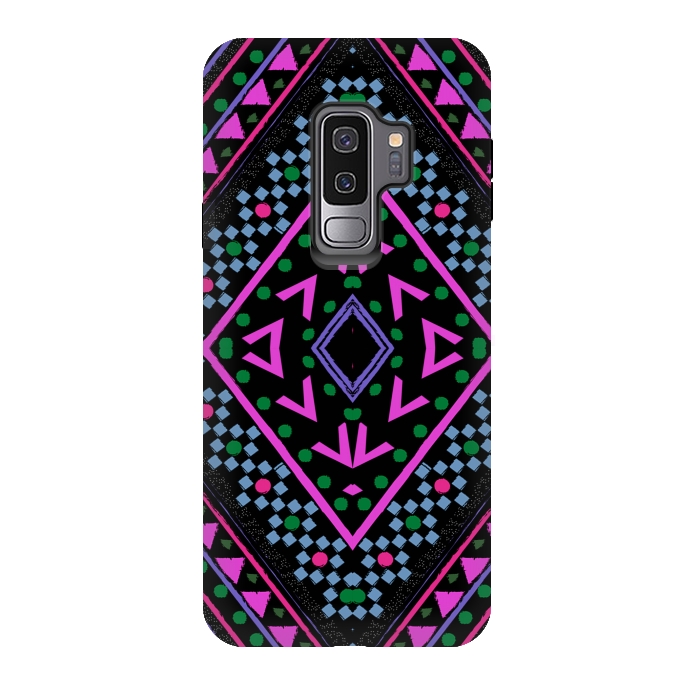 Galaxy S9 plus StrongFit Neon Pattern by Nika Martinez
