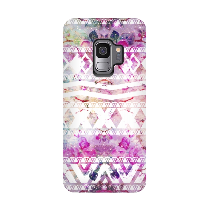 Galaxy S9 StrongFit Nebula Flowers Floral by Girly Trend