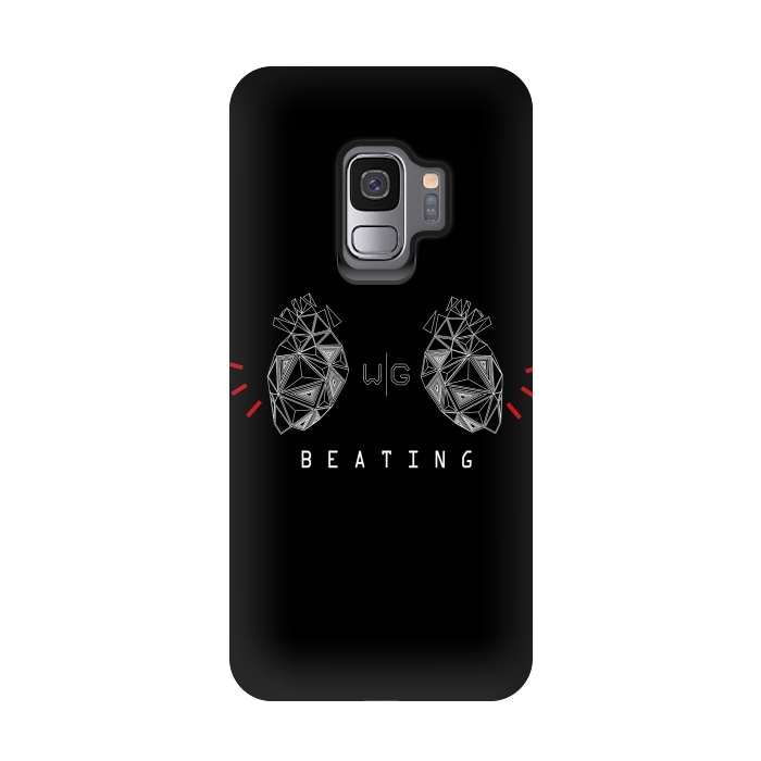 Galaxy S9 StrongFit Hearts Black Capicúa by W-Geometrics
