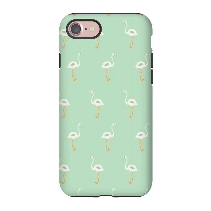 iPhone 7 StrongFit Flamingo Mint Pattern 005 by Jelena Obradovic