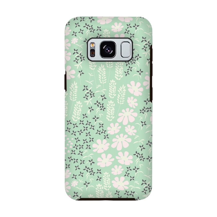 Galaxy S8 StrongFit Floral Mint Pattern 013 by Jelena Obradovic