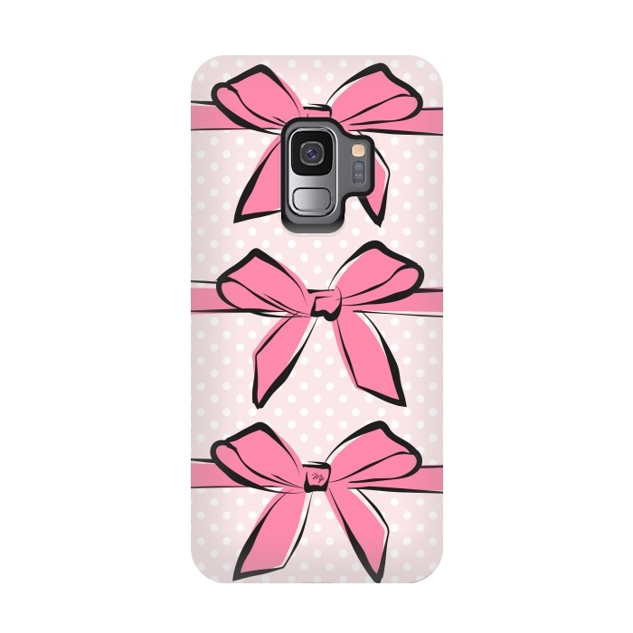 Galaxy S9 StrongFit Pink Bows by Martina