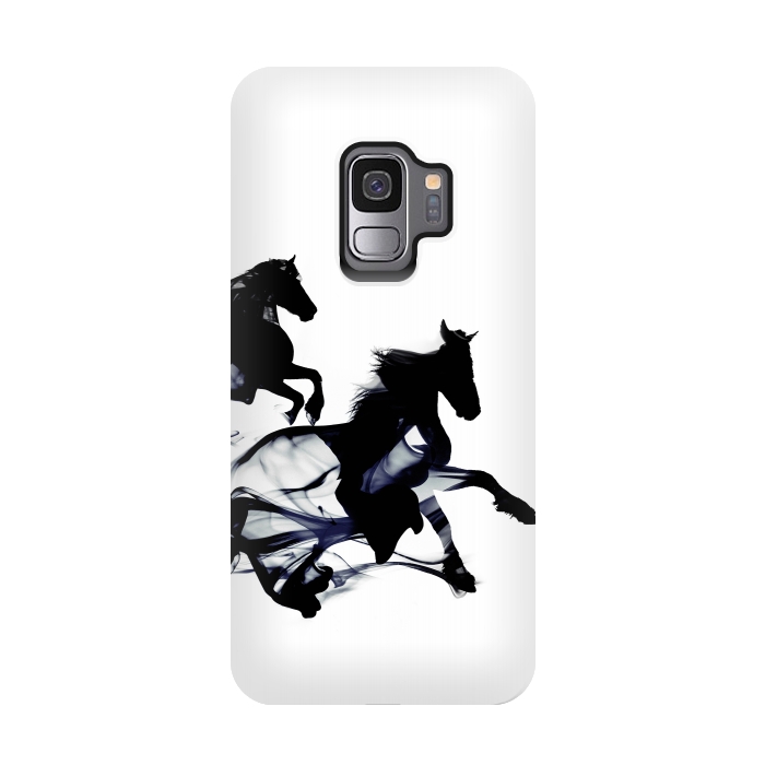 Galaxy S9 StrongFit Black Horses by Róbert Farkas