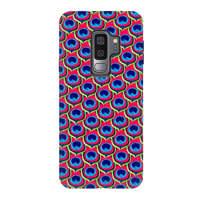 Galaxy S9 plus StrongFit Retro Peacock by Amaya Brydon