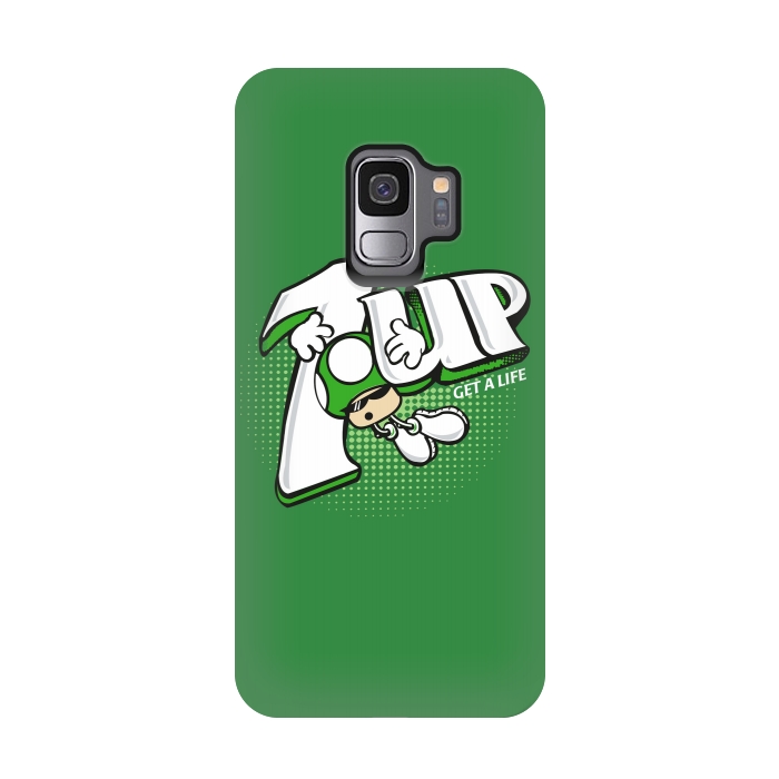 Galaxy S9 StrongFit 1UP Get a Life by Samiel Art