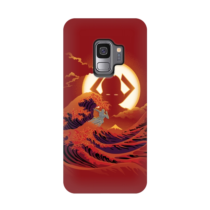 Galaxy S9 StrongFit Surfing with the Alien by Samiel Art