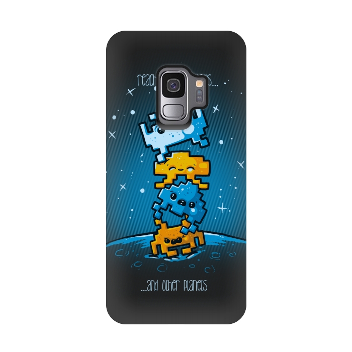 Galaxy S9 StrongFit Cute Invaders by Q-Artwork