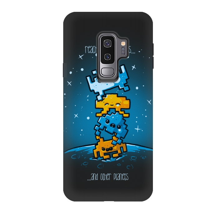 Galaxy S9 plus StrongFit Cute Invaders by Q-Artwork