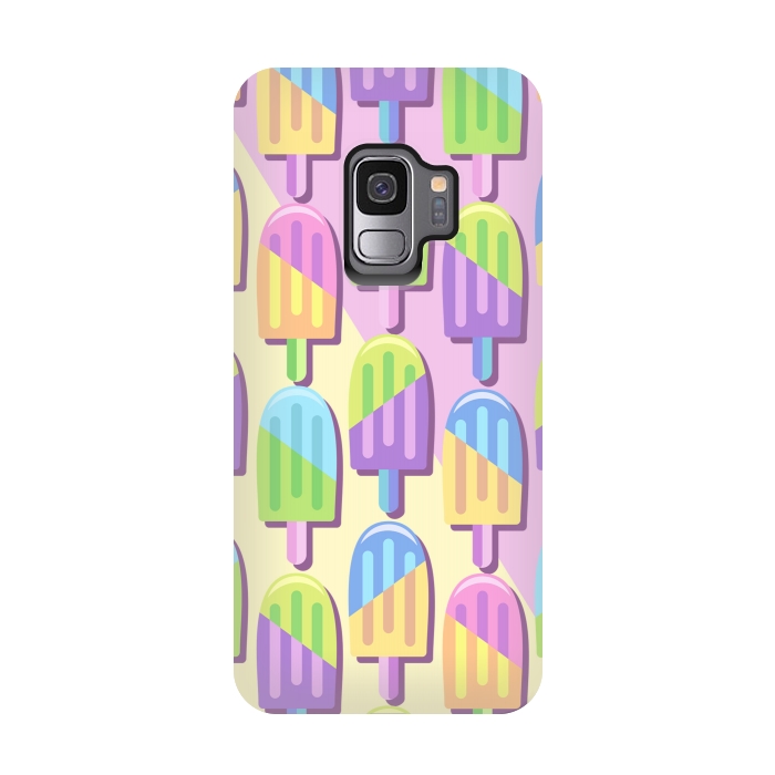 Galaxy S9 StrongFit Ice Lollipops Popsicles Summer Punchy Pastels Colors by BluedarkArt