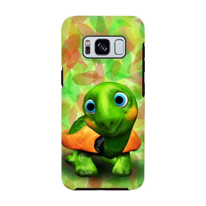 Galaxy S8 StrongFit Green Turtle Baby 3D by BluedarkArt