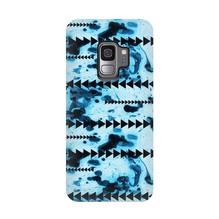 Galaxy S9 StrongFit marble stripe by Laura Grant