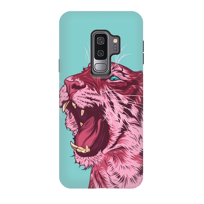 Galaxy S9 plus StrongFit Magenta tiger by Roland Banrévi