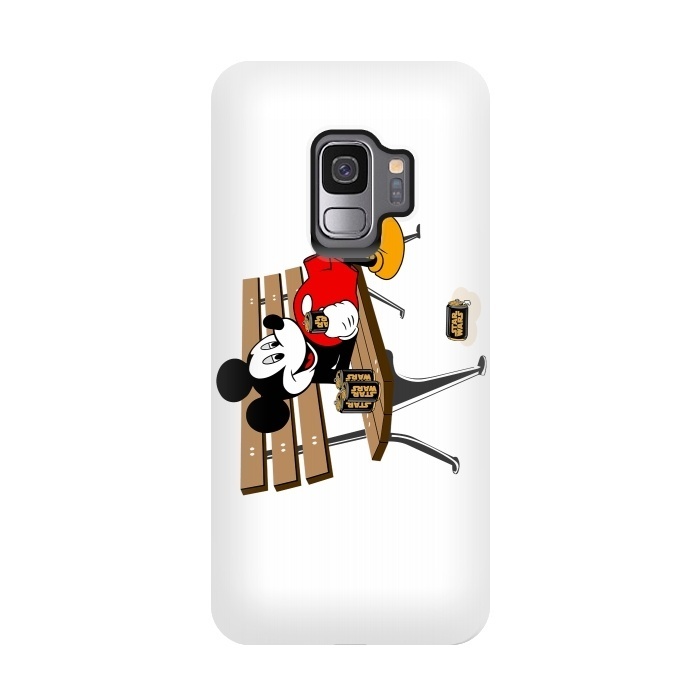 Galaxy S9 StrongFit Mickey Mouse Drinking Star Wars Beer by Alisterny