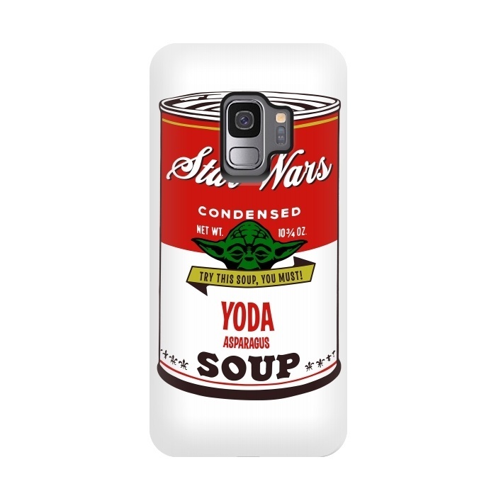 Galaxy S9 StrongFit Star Wars Campbells Soup Yoda by Alisterny