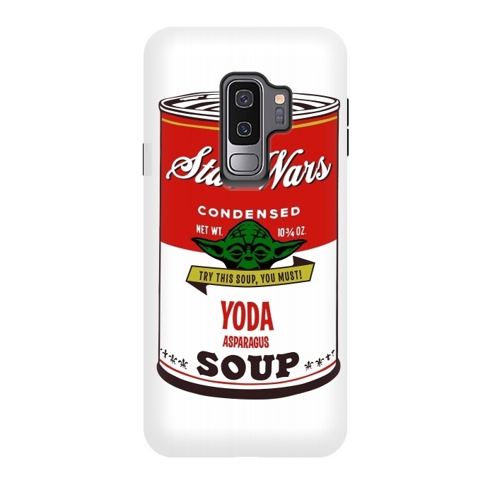 Galaxy S9 plus StrongFit Star Wars Campbells Soup Yoda by Alisterny