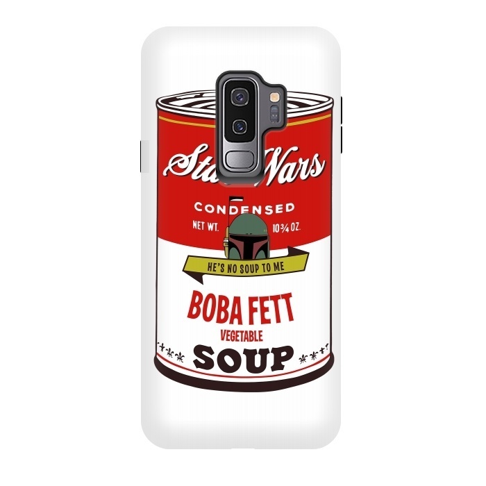 Galaxy S9 plus StrongFit Star Wars Campbells Soup Boba Fett by Alisterny