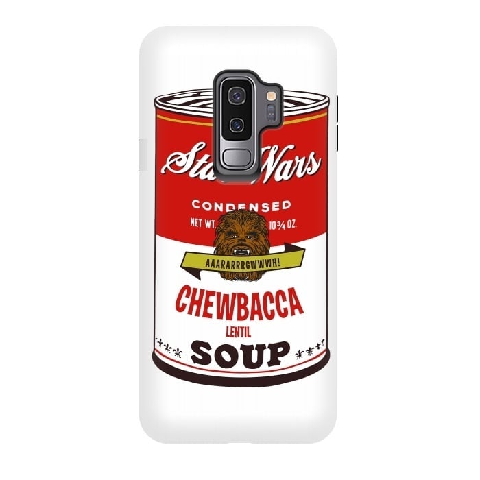 Galaxy S9 plus StrongFit Star Wars Campbells Soup Chewbacca by Alisterny