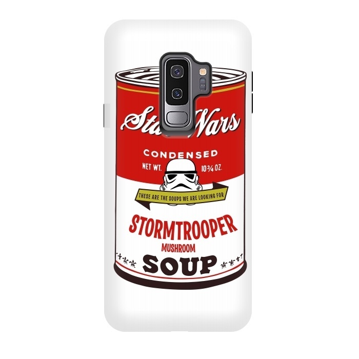 Galaxy S9 plus StrongFit Star Wars Campbells Soup Stormtrooper by Alisterny