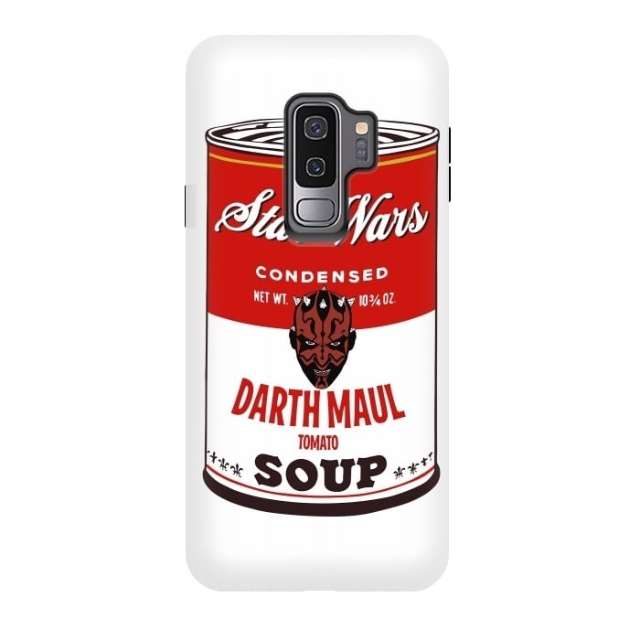 Galaxy S9 plus StrongFit Star Wars Campbells Soup Darth Maul by Alisterny
