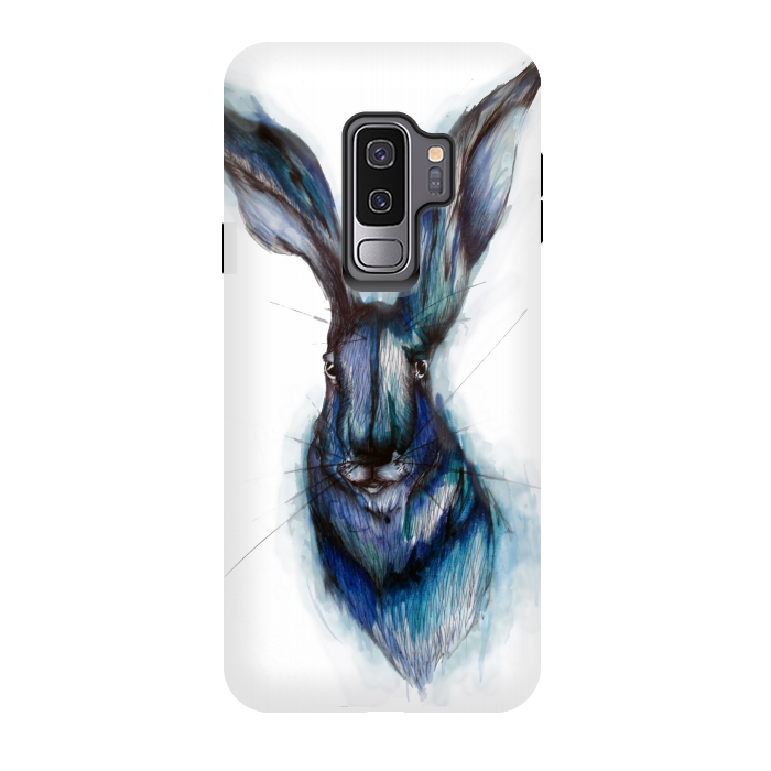 Galaxy S9 plus StrongFit Blue Hare by ECMazur 
