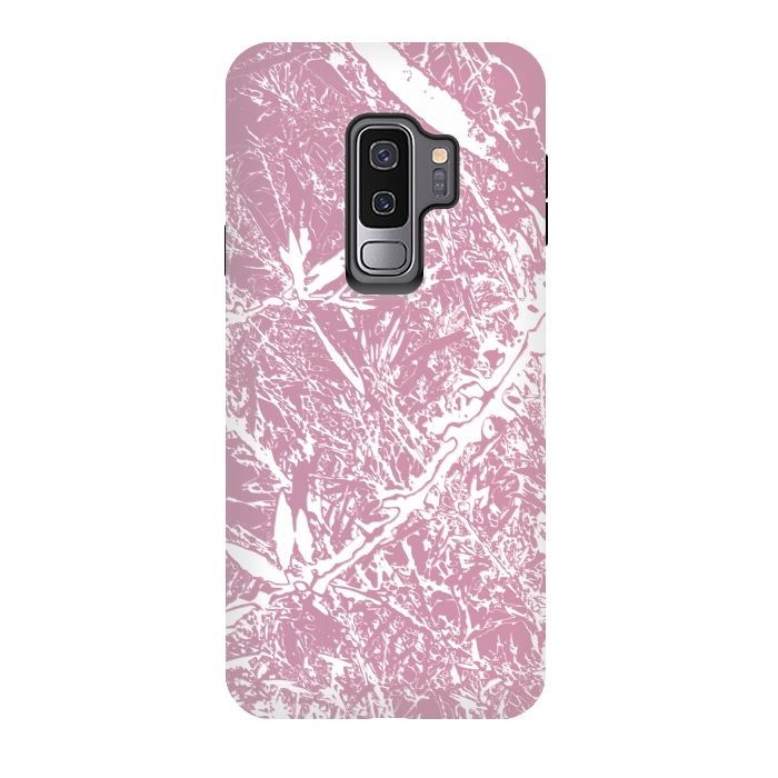 Galaxy S9 plus StrongFit Pink Floral Art by Zala Farah